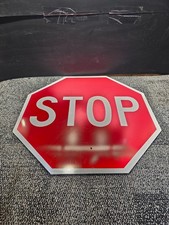 Stop  Slow 24in x 24in Double Sided Plastic Octagon Traffic Control Sign