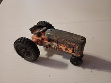 Vintage Hubley Tractor Yellow Kiddie Toy Diecast Metal 5 1/4 inches Made in USA