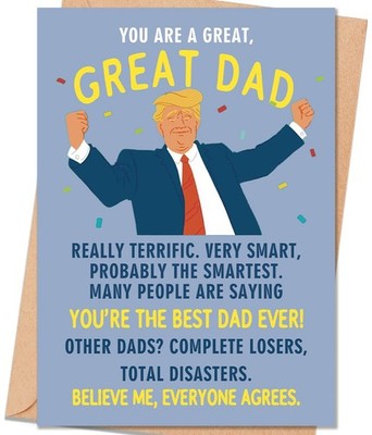 Funny Father's Day Card Gift for Dad from Daughter Son Kids, Hilarious Dad Ca...
