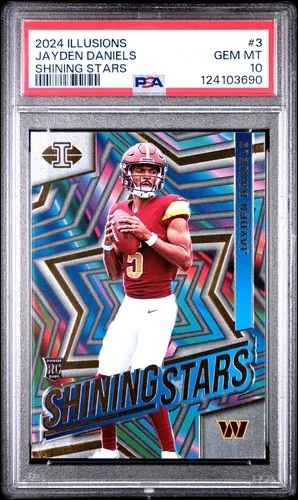 PSA 10 Jayden Daniels RC 2024 Illusions Shining Stars #3 Commanders Rookie