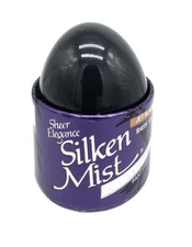 Vintage Silken Mist LEggs Sheer Elegance Jet Black B Sheer Toe Control Top NOS