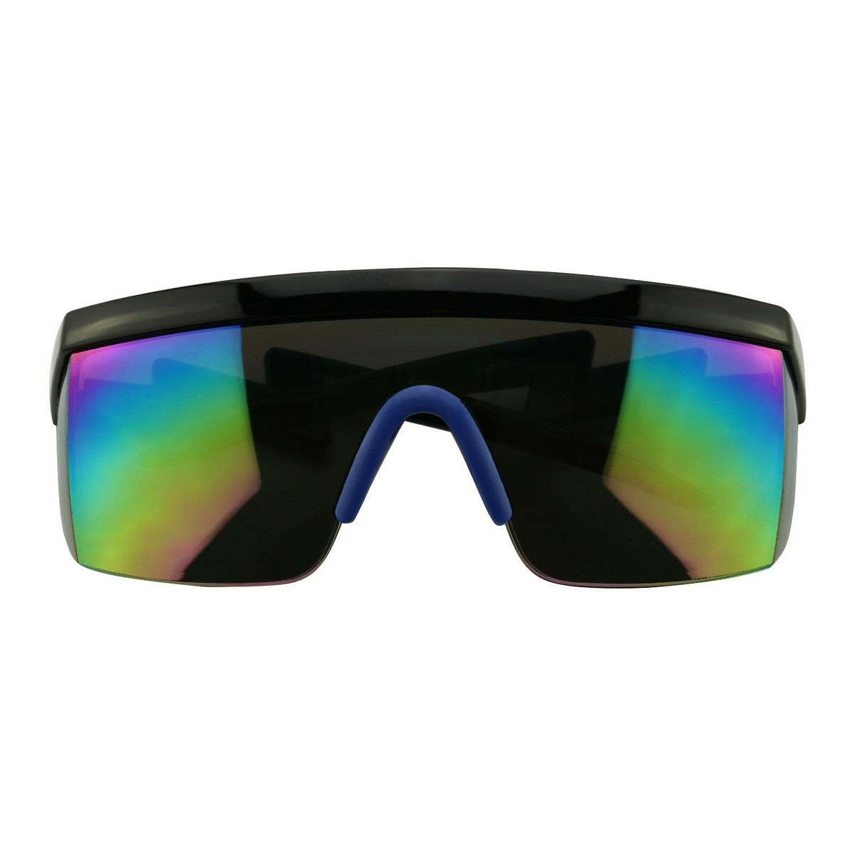 GlamourEyes ShadyVEU Oversized Retro Futuristic Mirrored Visor Unisex Sunglasses ShadyVEU Oversized Flat Top Retro Futuristic Mirrored Visor  main image 3