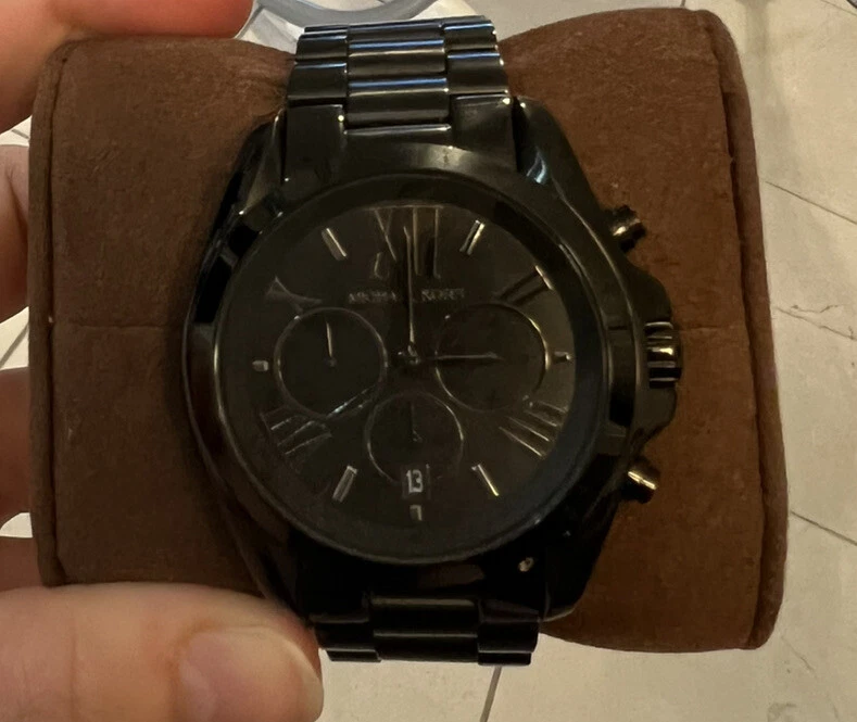 All black sales mk watch
