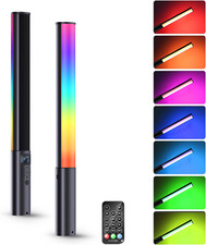 RGB LED Video Light Wand, Handheld LED Photography Light Stick with Remote Contr
