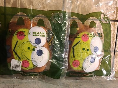 McDonald's Hello Kitty and Friends KEROPPI x KURIBOH Plush Hapy Meal Toy × 2 NIP