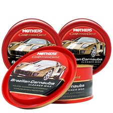 Mothers Carnauba Wax 12 oz. California Gold Brazilian Cleaner Wax Paste 3 Pack 