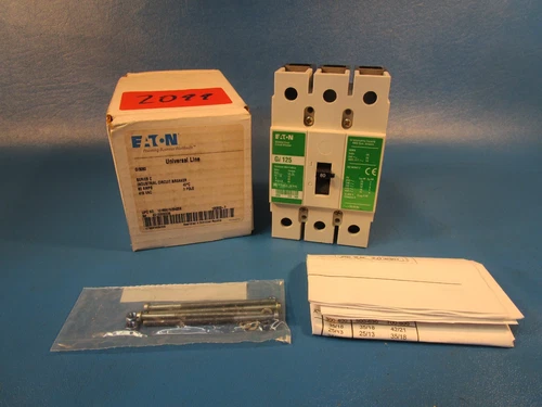 Eaton GI3080, Molded Case Circuit Breaker, Thermal Magnetic, 415 VAC, 3 Pole, 80