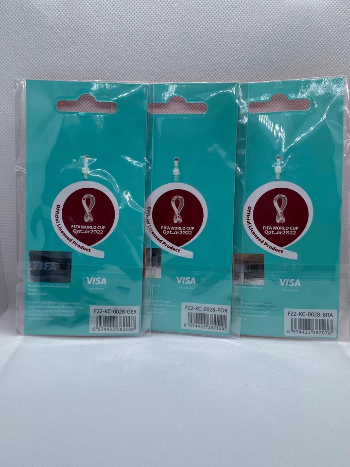 FIFA World Cup Qatar 2022 Nation Pride Jersey Keychain set of 3 teams - Image 2 of 2