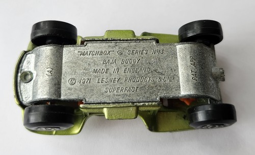 #13 Baja Buggy Green 1971 Lesney Matchbox Series - Picture 6 of 6