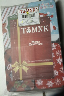 Lot of 8 Tin Boxes For Sm. Things, Gift Cards  Merry Christmas  Printed 3.5''X5''