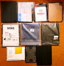 LOT OF 10 MIXED BRAND & SIZE ELECTRONIC DEVICE CASES-NEW-MOST IN ORIG MFR PKG