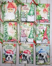 9 Christmas Handmade Gift Tags Junk Journals Planners Scrapbooks Parties Crafts