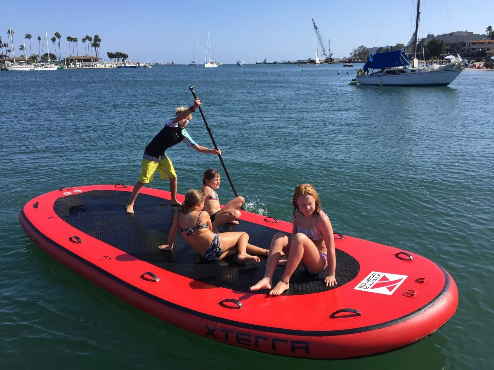Inflatable PVC Oversized SUP Paddle Board Surf Board Raft Boat