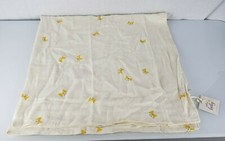 Hallmark Cotton Muslin Baby Blanket Swaddle Gray Yellow Cream Butterfly NEW