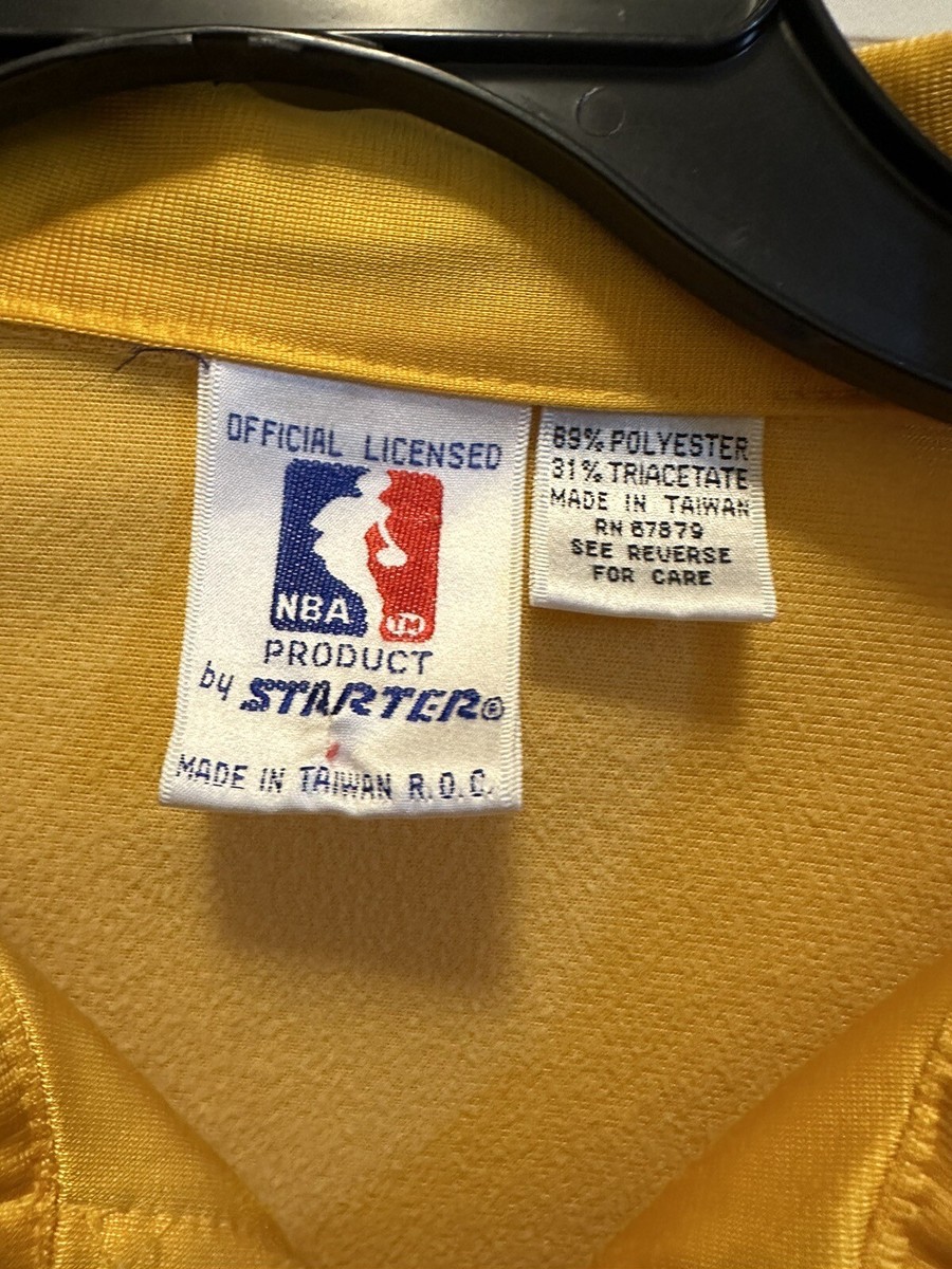Vintage LA Lakers Warm Up Jacket Starter Medium NBA Yellow