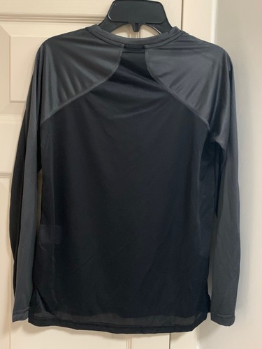 NWT Nike Dri-FIT Big Swoosh Logo Boy's XL Black/Gray L/S T-shirt Top DQ8967 - Picture 2 of 2