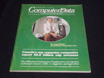 1979 SEPTEMBER COMPUTER DATA MAGAZINE - DR. JOSEF KATES FRONT COVER - H 8551