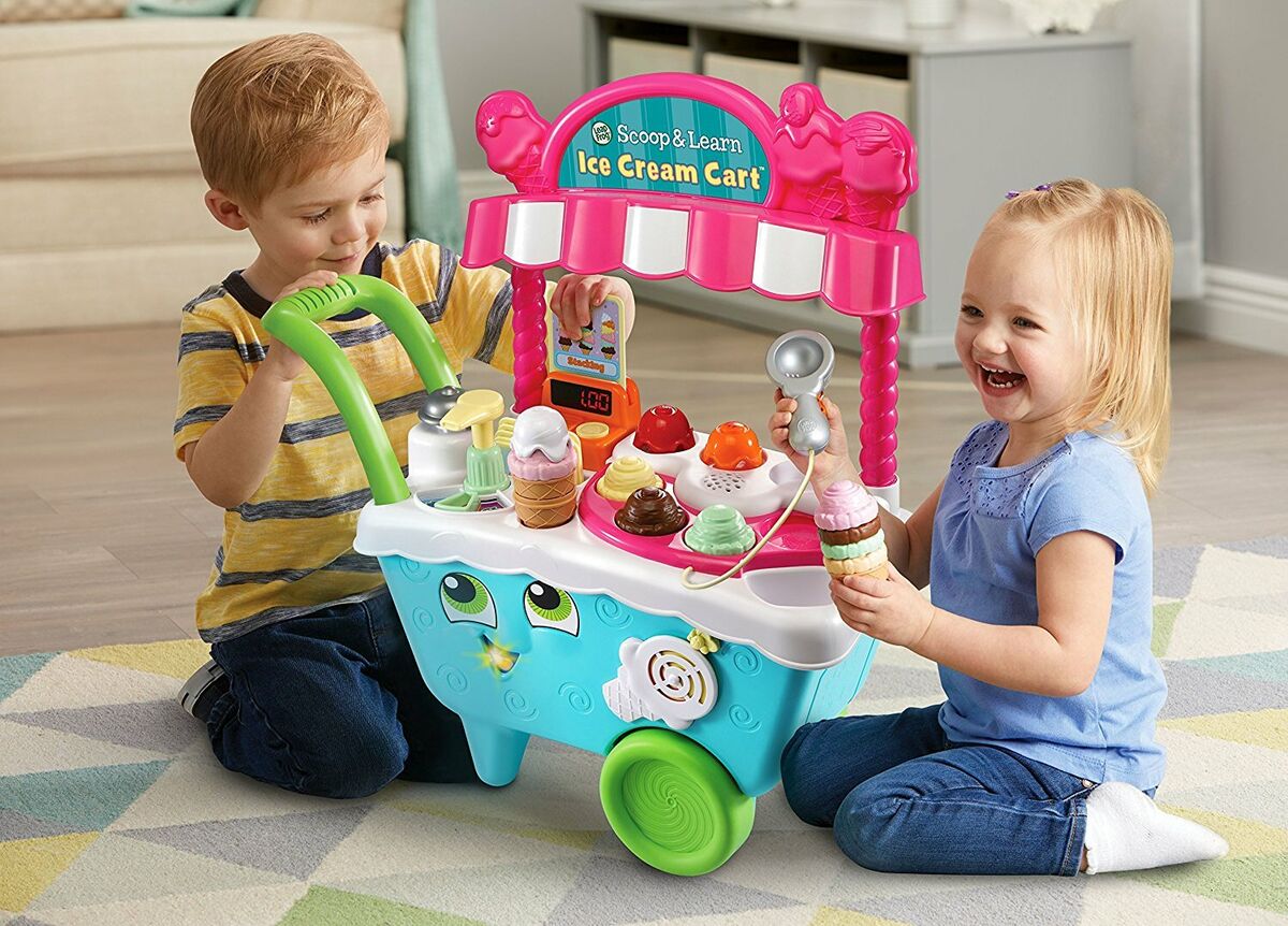 Kids Ice Cream Cart Food Set Kitchen Plays Songs Interactive Toy Play  Numbers