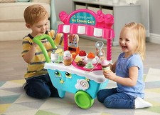 Kids Ice Cream Cart Food Set Kitchen Plays Songs Interactive Toy Play Numbers