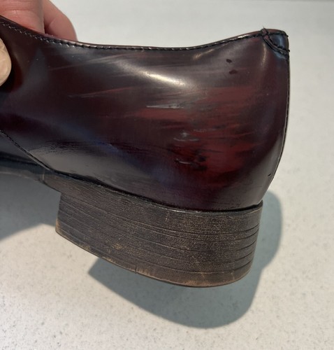 Clarks Busby Jazz burgundy Patent leather Brogues Women’s uk 6 D oxblood - Picture 7 of 8