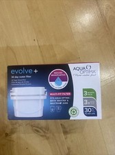 Image of Aqua Optima Evolve+ 30 Day Water Filter Cartridge Refill fits Brita Maxtra 3pack