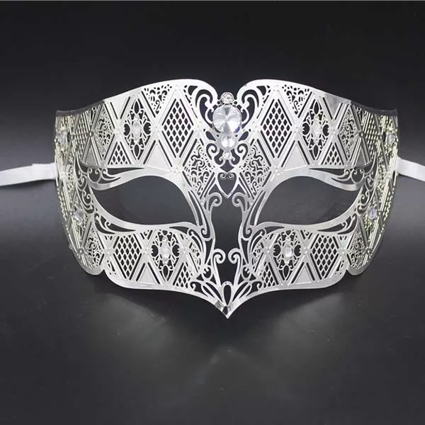 Silver Metal Lace Masquerade Mask