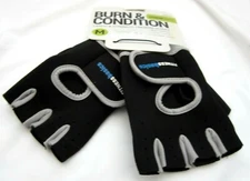 Medium Burn&Condition Fitness Basics Black/Gray Half Finger Lifters Gloves-New! 
