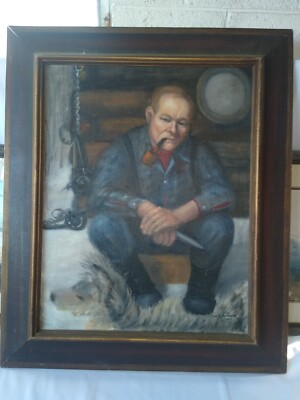 Ina Connaway oil painting on Canvas Framed 37 Tall By 31 Width