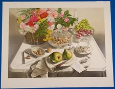 Audean Johnson Signed Numbered "The Nut Dish" Lithograph w/Blind Stamp 1987