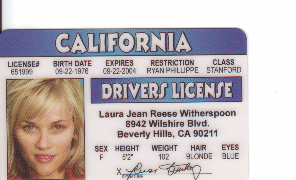 Reese Witherspoon June Carter Cash WALK THE LINE Legally Blonde drivers