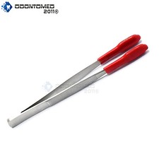 Tweezers Rubber Coated PVC Non Marring Flat Tips Jewelry Hobby Bead Craft Work