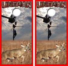 Lineman Deer Hunting Board Decal Wraps FREE LAMINATION 3284