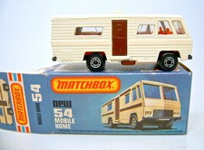 Matchbox Superfast Nr.54D Mobile Home creme graubraune Bodenplatte in Box