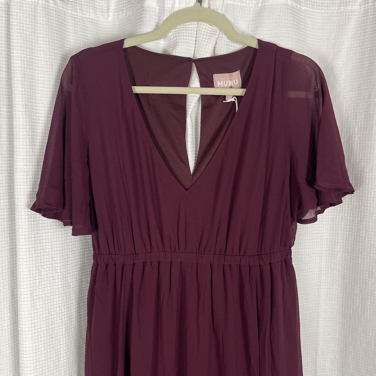 Show Me Your Mumu Dress Womens M Burgundy Wine Long Emily Maxi Bridesmaid  NEW | eBay