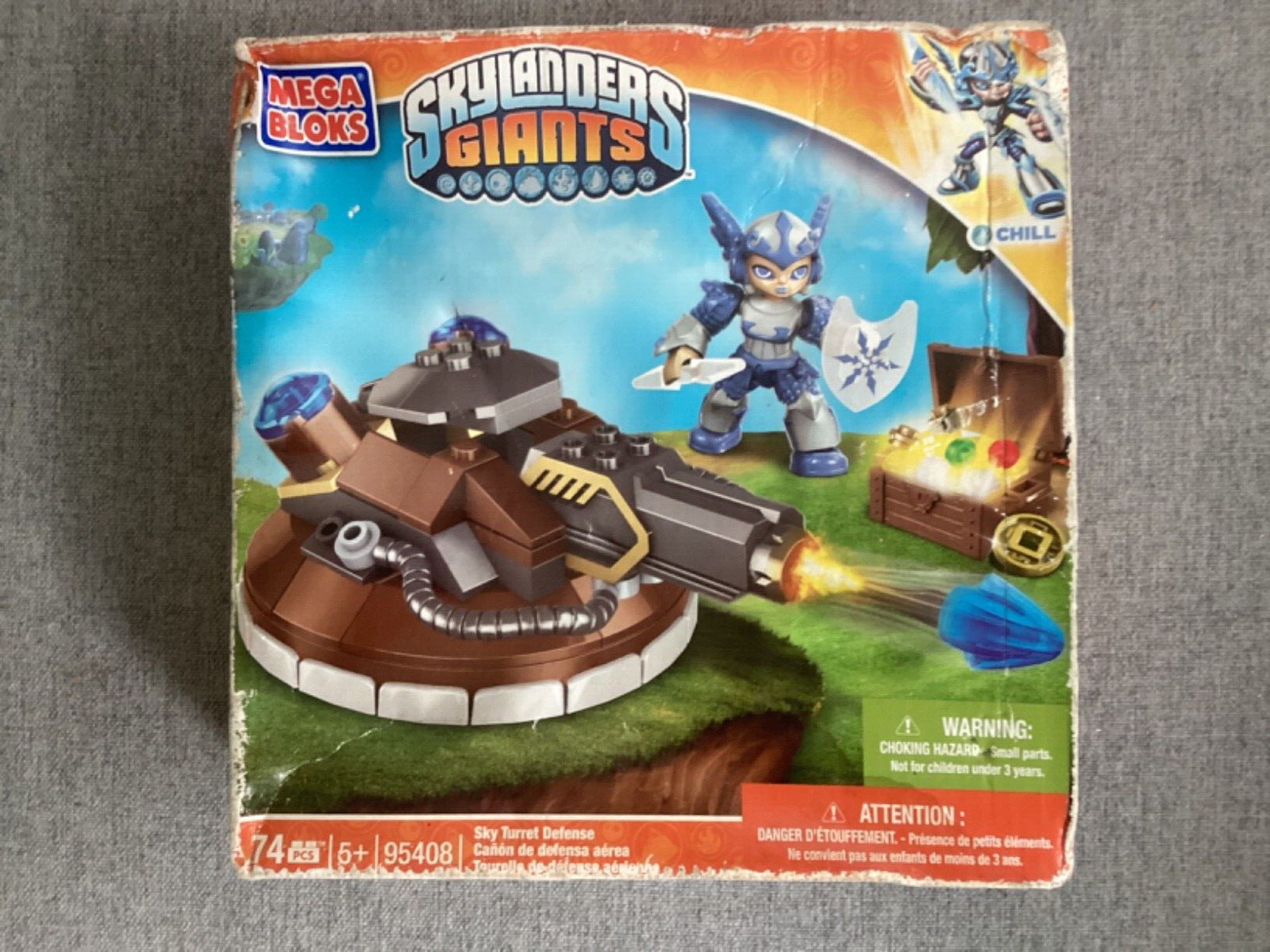 Mega Bloks Skylanders Giants 95408 Sky Turret Defense with Chill New Damaged Box