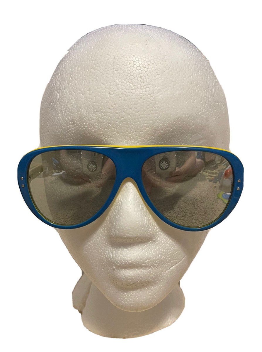 Vintage Foster Grant USA Blue Yellow White Mirrored Ski  display picture 1