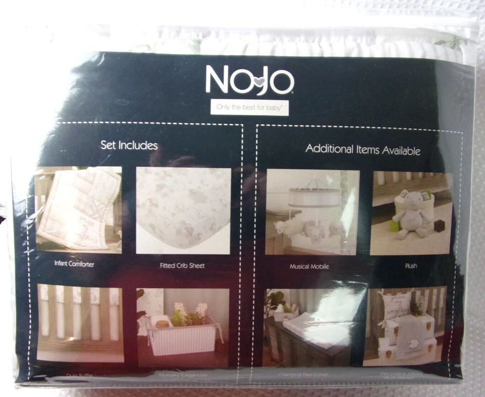 Juego de edredón ropa de cama para bebé cuna granja rústica NoJo - 4 piezas NUEVO Foto 2 de 4