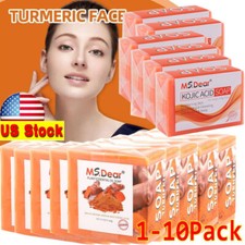 Tumeric Kojic Acid Soap Skin Whitening Dark Spots lightening Acne Brightening