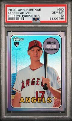 2018 Topps Heritage Chrome Purple Refractor #THC-600 Shohei
