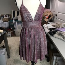 Lulus Strappy Fancy sparkly Red Dress Size XS