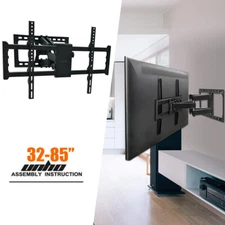 Fully Adjustable TV Wall Mount Bracket Firm Holder Double Arm fr Large 42-85" TV