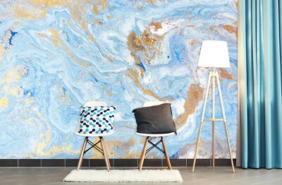 3D Blue Texture ZHUA7818 Wallpaper Wall Murals Removable Self-adhesive Zoe