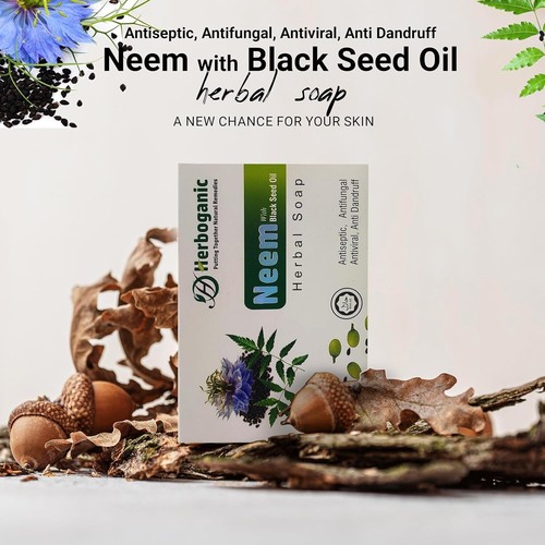Neem & Black Seed Herbal Soap 5oz Natural Face & Body Bar Pack of 1, 3 or 6 Unis - Picture 4 of 30