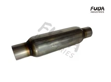 2.5" Inlet/Oulet Universal Glass Pack Exhaust Muffler 20" Length 4" Round Body