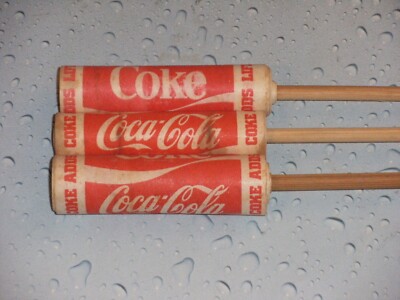 (3) Vintage Coca Cola ''Coke Adds Life'' Paper Streamer Toy