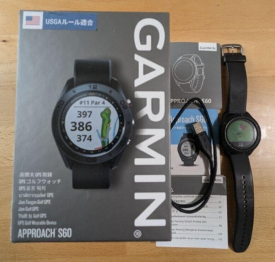 Garmin Approach S60 Golf Watch Black GPS Smartwatch used