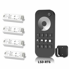 DC5-36V Wireless LED Dimmer Control 4-Zone RF Remote for Single Color Led Strip