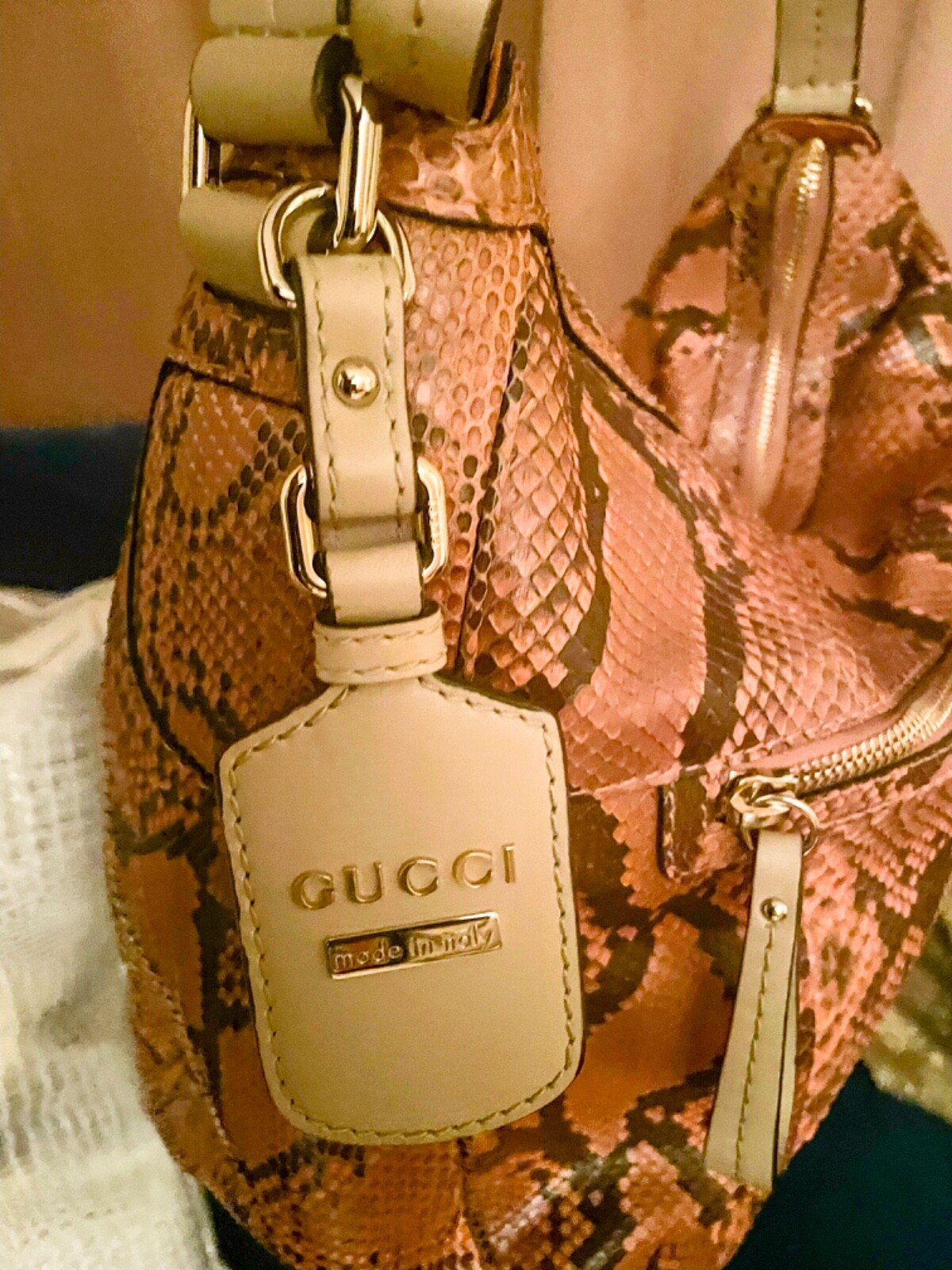 Authentic Gucci Large Python  Hobo Bag - image 5