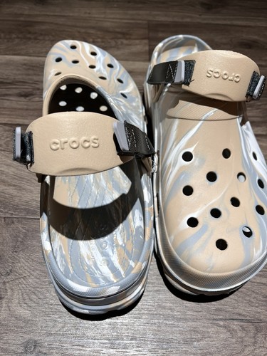 Crocs Classic All Terrain Marbled Clog Bone 207887-2ZM Men's Size 17 - Picture 4 of 4