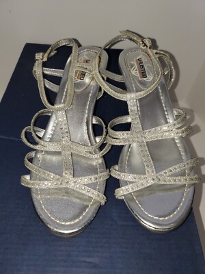 Kenneth Cole Unlisted women's ankle strap sandals, glitter silver, size 7.5M
